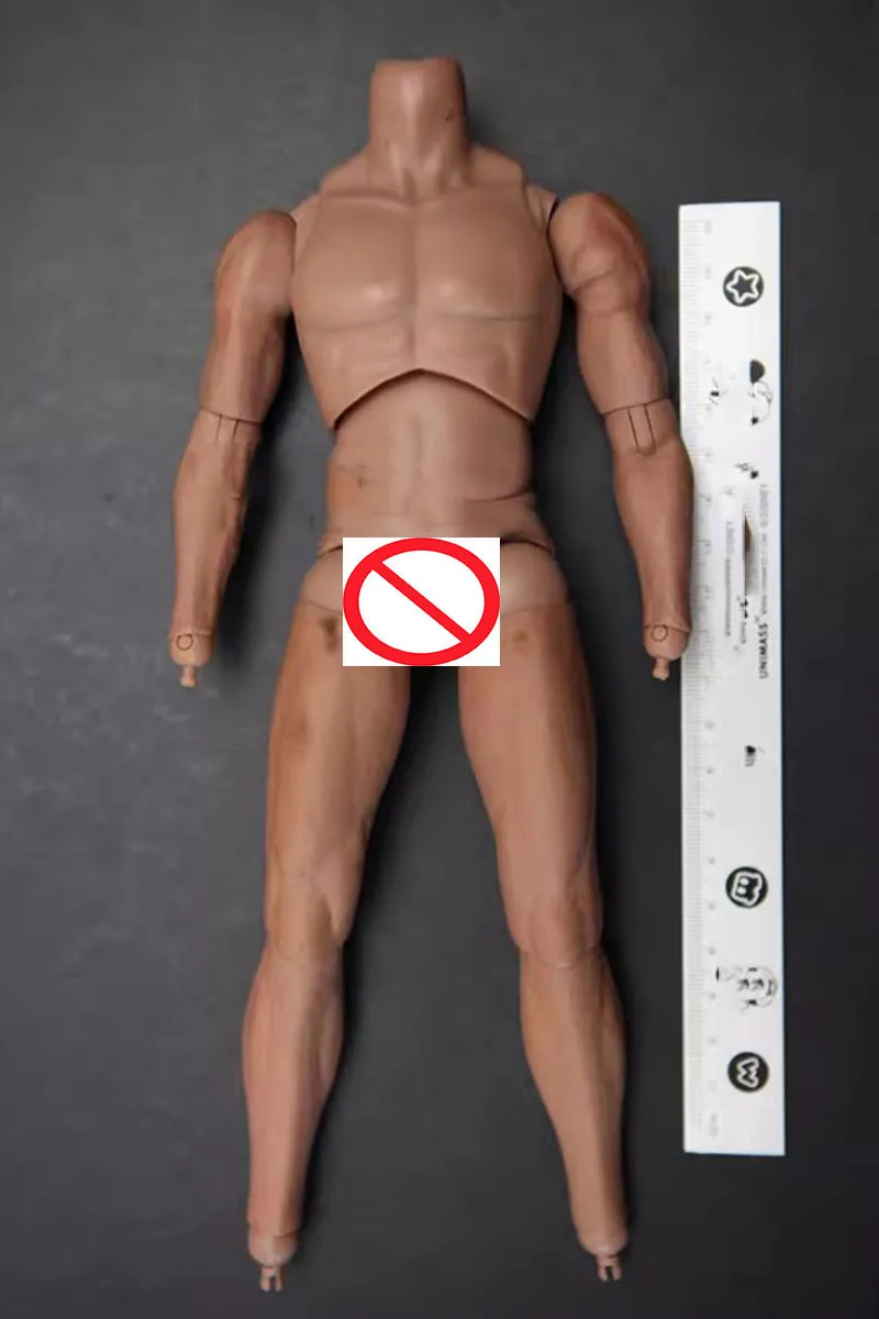 1/6 HOTTOYS HT MMS211 Original Version Male Muscle Strong Body Action Figure with Hand Foot Connector For 12