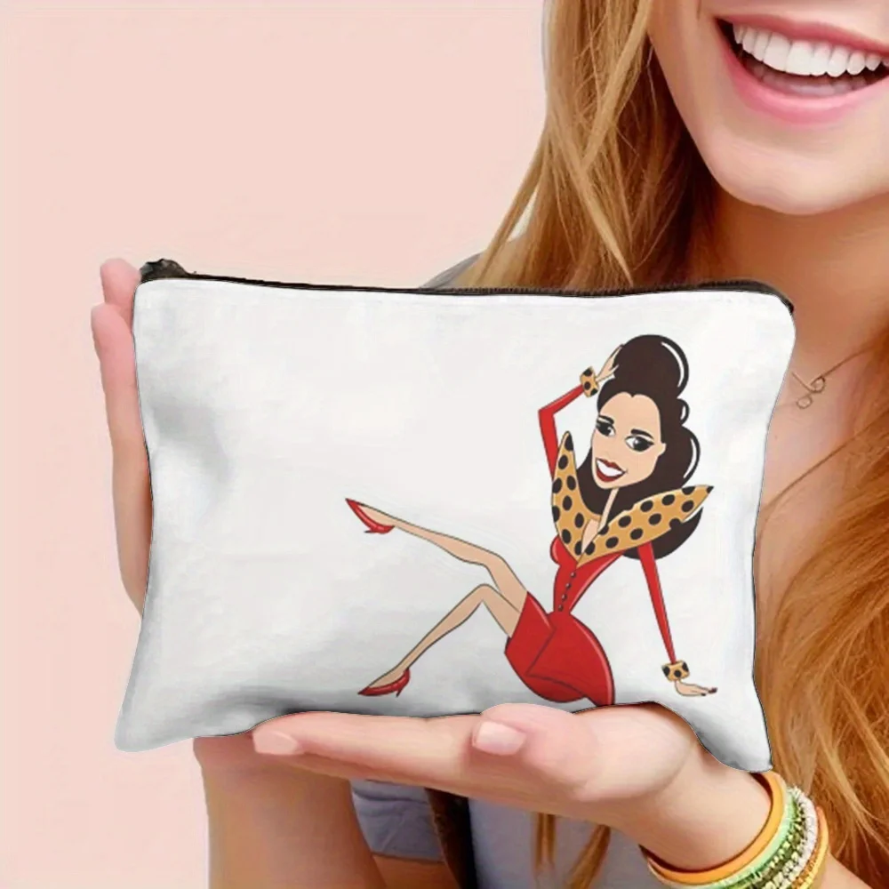 1 Piece of Women's Patterned Makeup Bag - Multifunctional Zipper Pouch for Women, Perfect Travel Zipper Storage Bag, Fun Birthday Gift