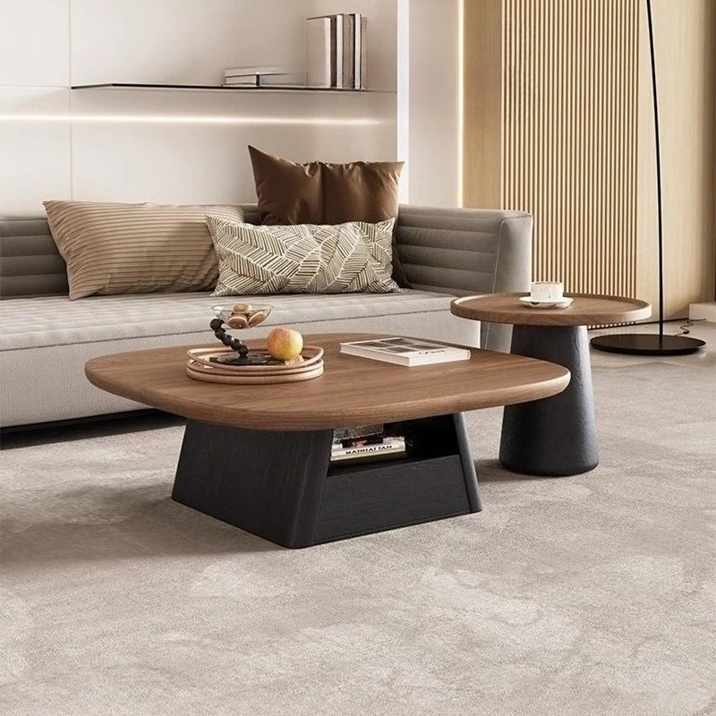 

Современный журнальный столик в стиле ретро - высококачественный журнальный столик в скандинавской гостиной цвета ореха | Дизайнерская минималистская мебель для дома FYCT