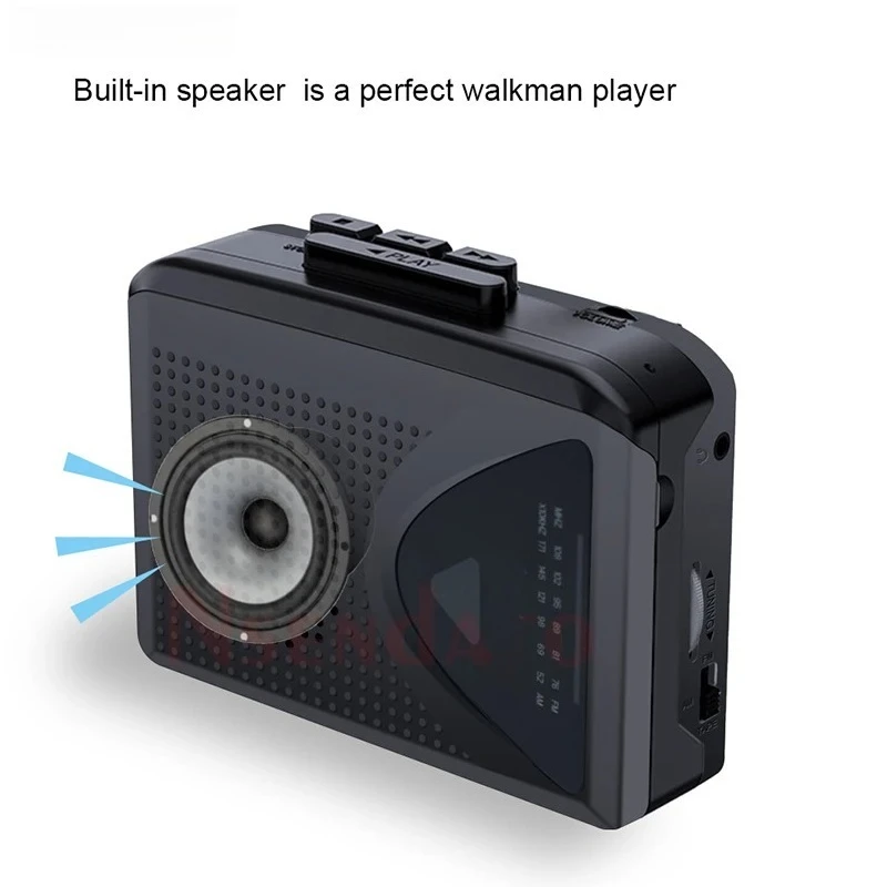 FM AM Radio Portable Cassette Player Recorder Tape 3.5MM Radio Cassette Player with Built-in Speaker Cassette in the Radio NO PC