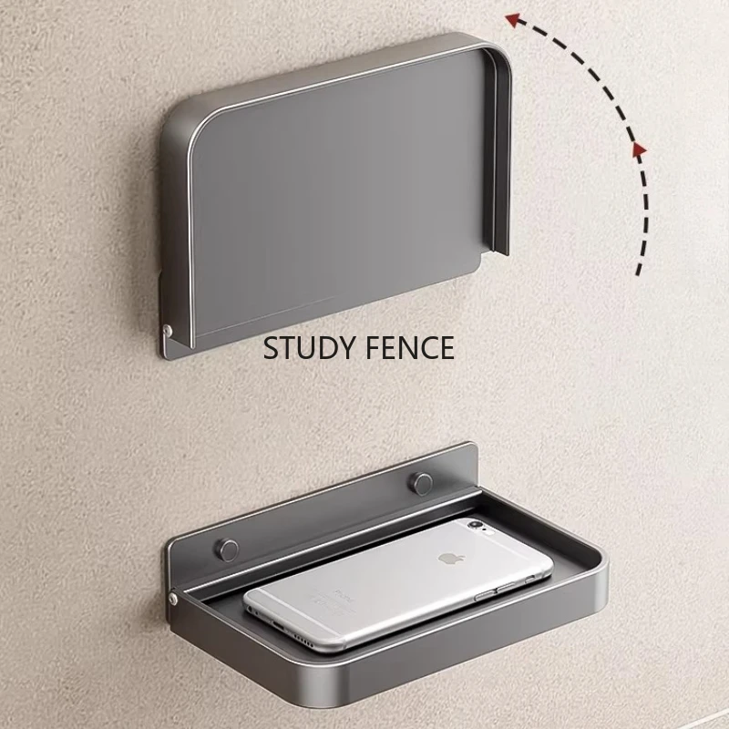 

Space Aluminum Tissue Holder Wall Mounted Foldable Tissue Holder Punch Installation Hotel Bathroom Storage Rack with Screws