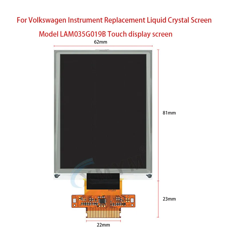 For Volkswagen Instrument Replacement Liquid Crystal Screen Model LAM035G019B Touch display screen