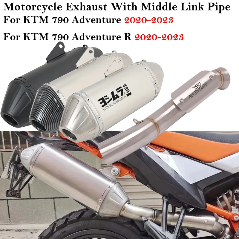 Slip On For KTM 790 ADV DUKE 790 Adventure R Rally 2019 - 2022 2023 Systems Motorcycle Exhaust Muffler Middle Link Pipe Espace