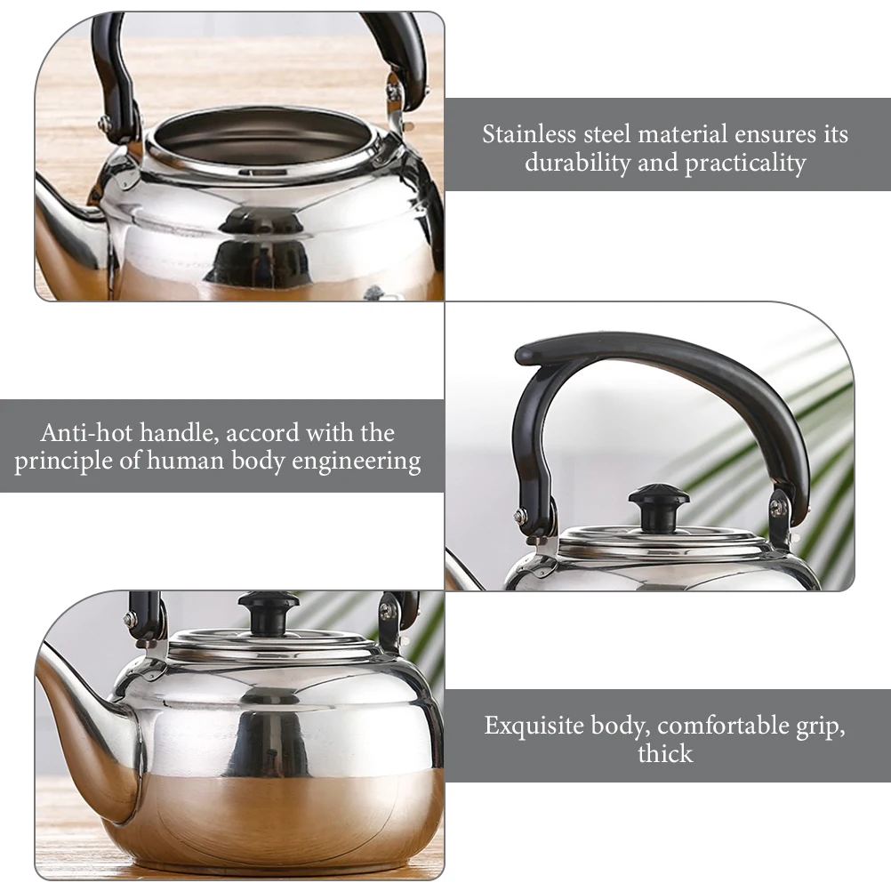 

Teapot Kettle Stainless Steel Water Stove Top Vintage Coffee Machine Stovetop for
