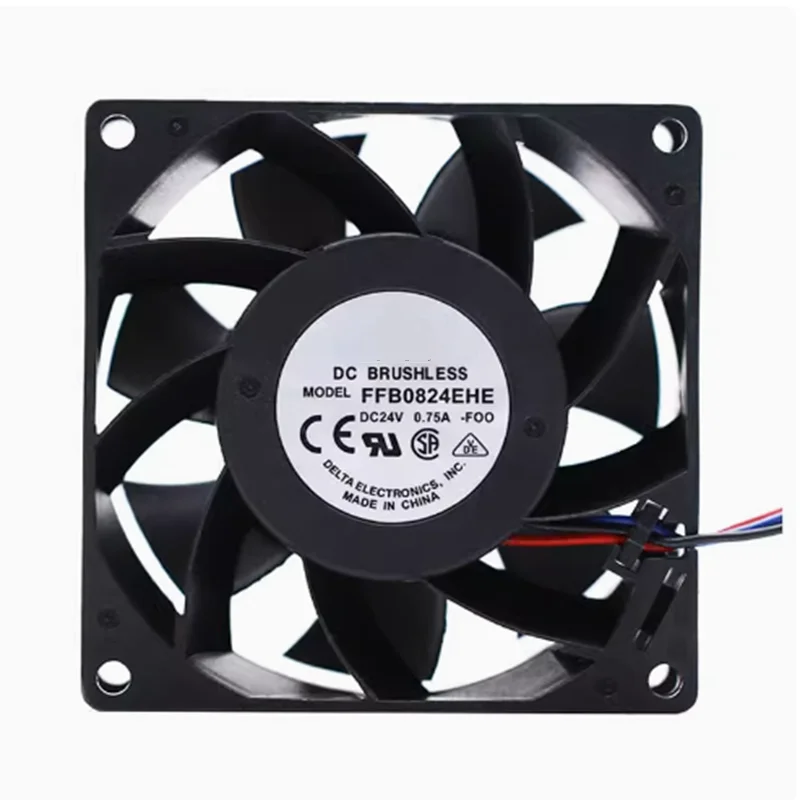 FFB0824EHE-FOO FFB0824EHE-ROO 8038 24V 0.75A 8cm Double Ball Bearing Inverter Cooling Fan