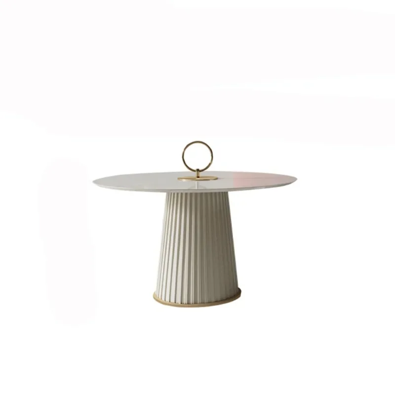 Light luxury rock slab coffee table Modern minimalist style Creative round minimalist Internet celebrity tea table designer
