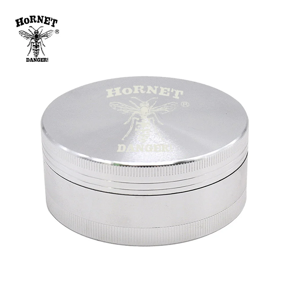 HORNET Premium Aluminum Metal Herb 75 MM 3 Layers With Sharp Diamond Teeth Herbal Crusher Miller Molino de humo Accesorios