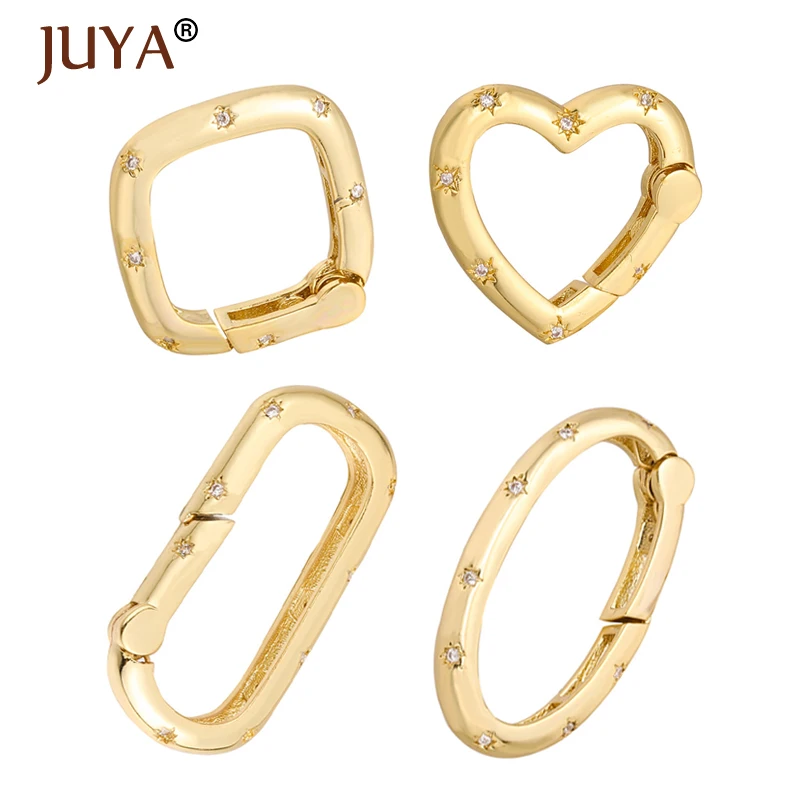 JUYA Charms Gold Color Clasps Lock Spiral Screw Pendant for Jewelry Making DIY Luxury Necklace Bracelet Hand Made Accessories