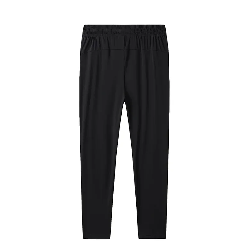 Ice silk trousers men\'s summer casual high-stretch fat guy plus fat plus size sports pants 5XL-9XL