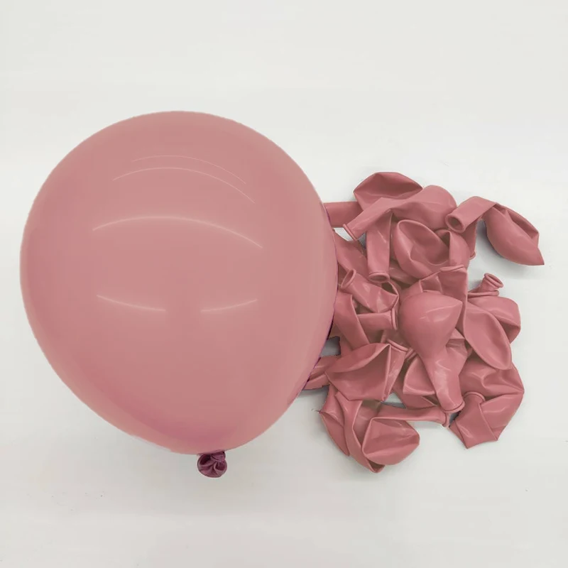 20Pcs 12/10/5inch Pink Latex Balloons Birthday Party Dusty Pink Ballons Wedding Baby Shower Decoration Supplies