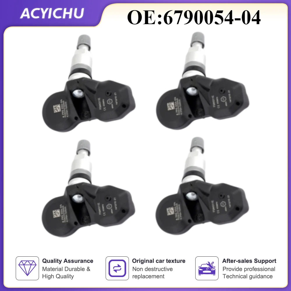4PCS TPMS Tire Pressure Sensor For BMW E90 LCI Sedan 335i RWD Automatic N54 6790054-04 679005404