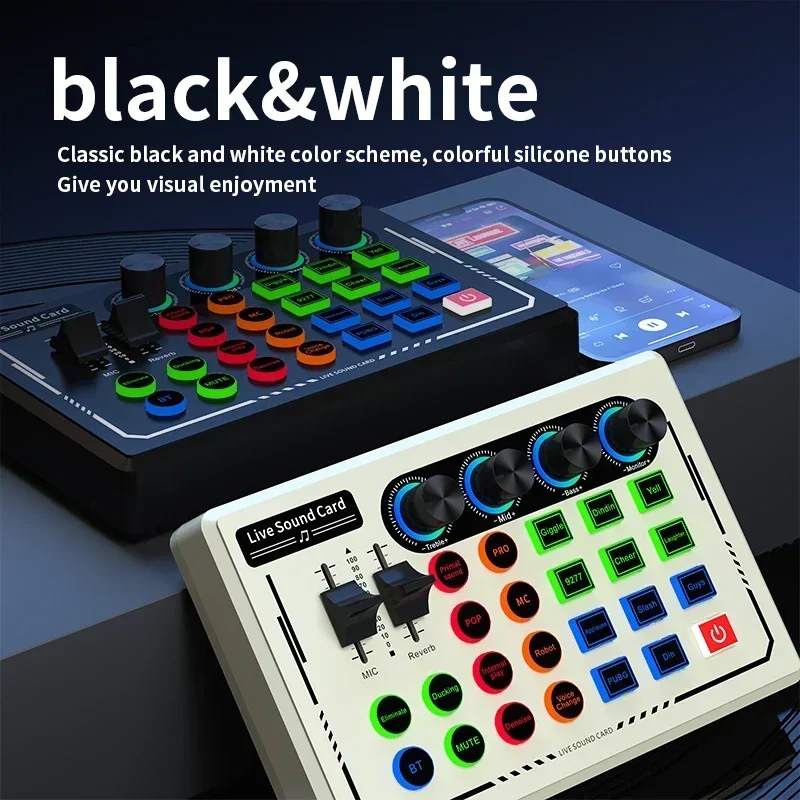 

V88 Live Sound Card Mixer USB External Sound Card Network Anchor Interface Type for Mobile Phone Channels