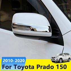 Chrome Car Rearview Mirrors Cover Trim Strip Sticker For Toyota Land Cruiser Prado 150 2010-2018 2019 2020 Exterior Accessories