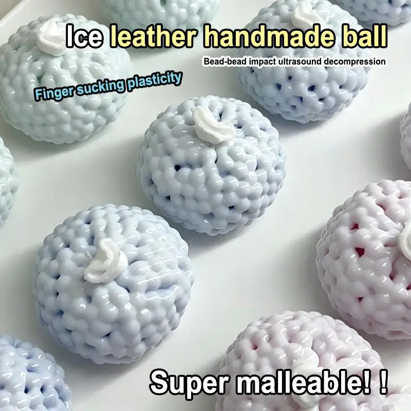 Shapeable Ice Skin Sand Balls Crinkly Sound Squishy Soft Fidget Toys for Kids Birthday Gifts Adult Stress Relief Home Use