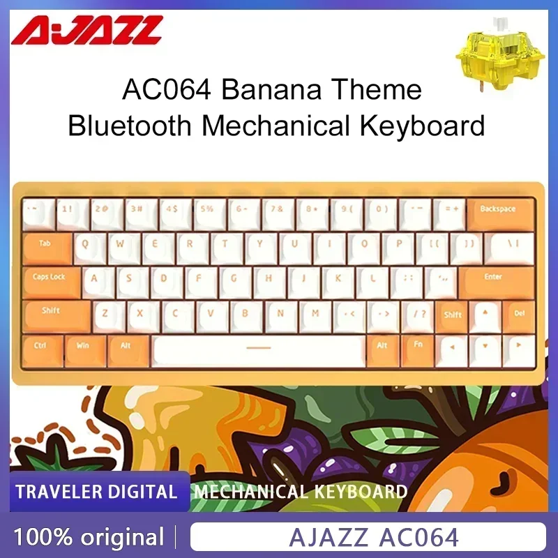 

Клавиатура AJAZZ AC064 механическая, 64 клавиши, Bluetooth, беспроводная/Проводная, RGB
