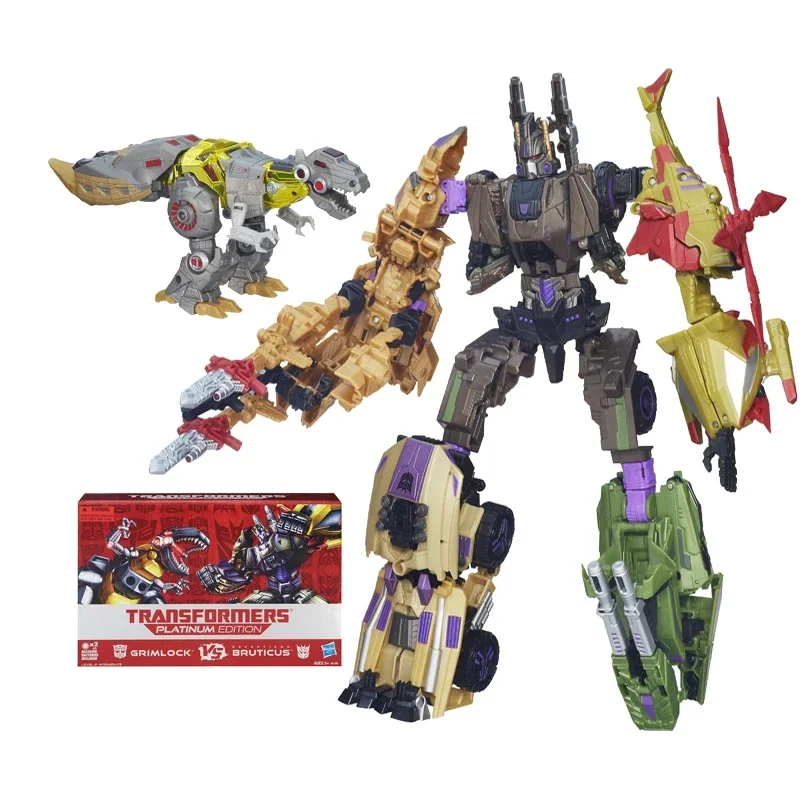 Original Hasbro Transformers Generations Series Platinum Plate Grimlock Bruticus Action Figure Free Shipping Collect Model Toy