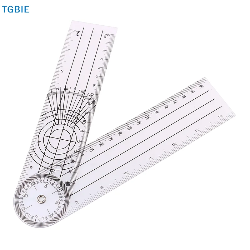 [TL]1PC Multi-Ruler Goniometer Angle  Spinal Ruler 360 Degree Measuring Tool
