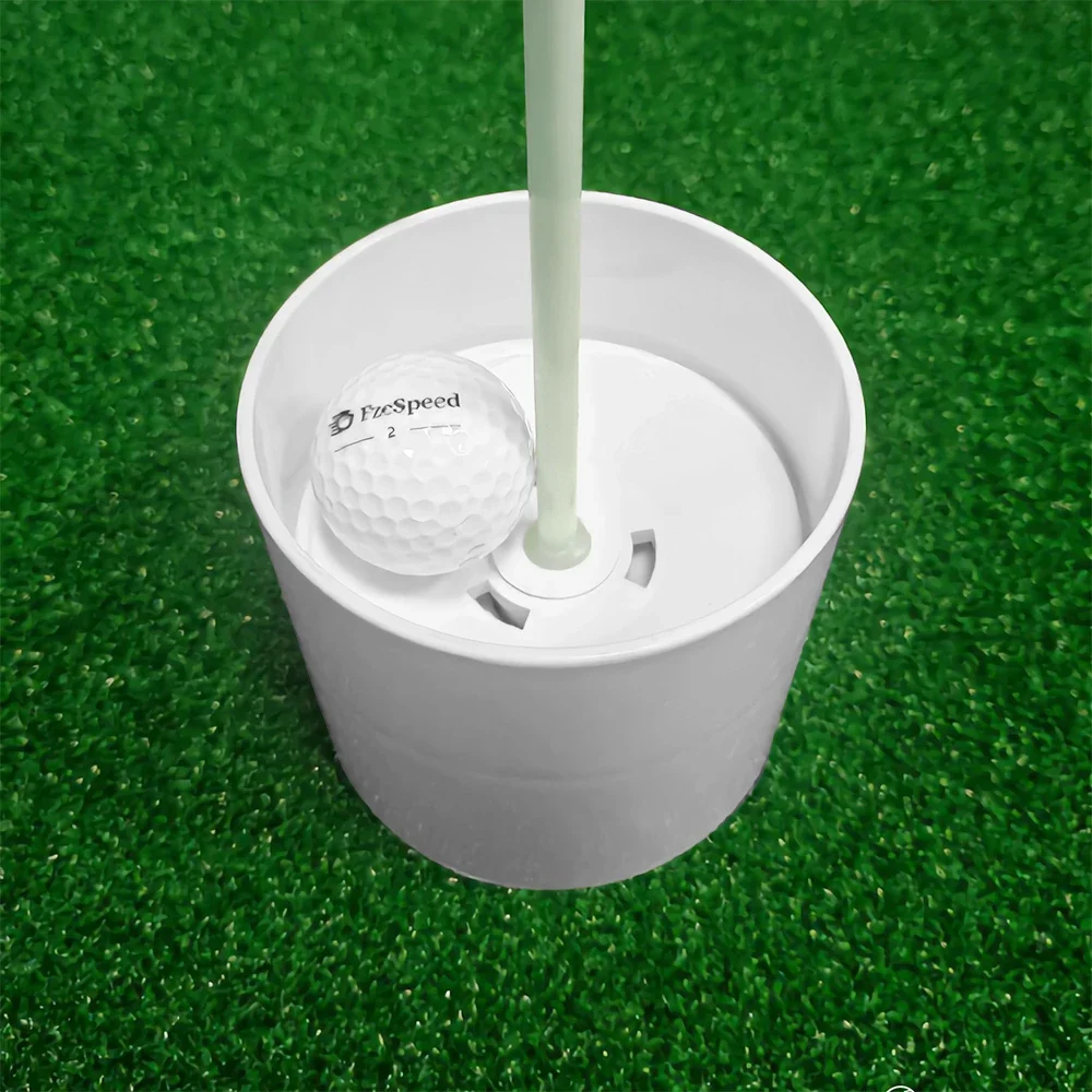 FzcSpeed Golf Green Hole Cup Flaggenstange für Garten-Übungsgrün, abnehmbarer, tragbarer Golf-Loch-Fahnenmast, 1 Set – Detail 5