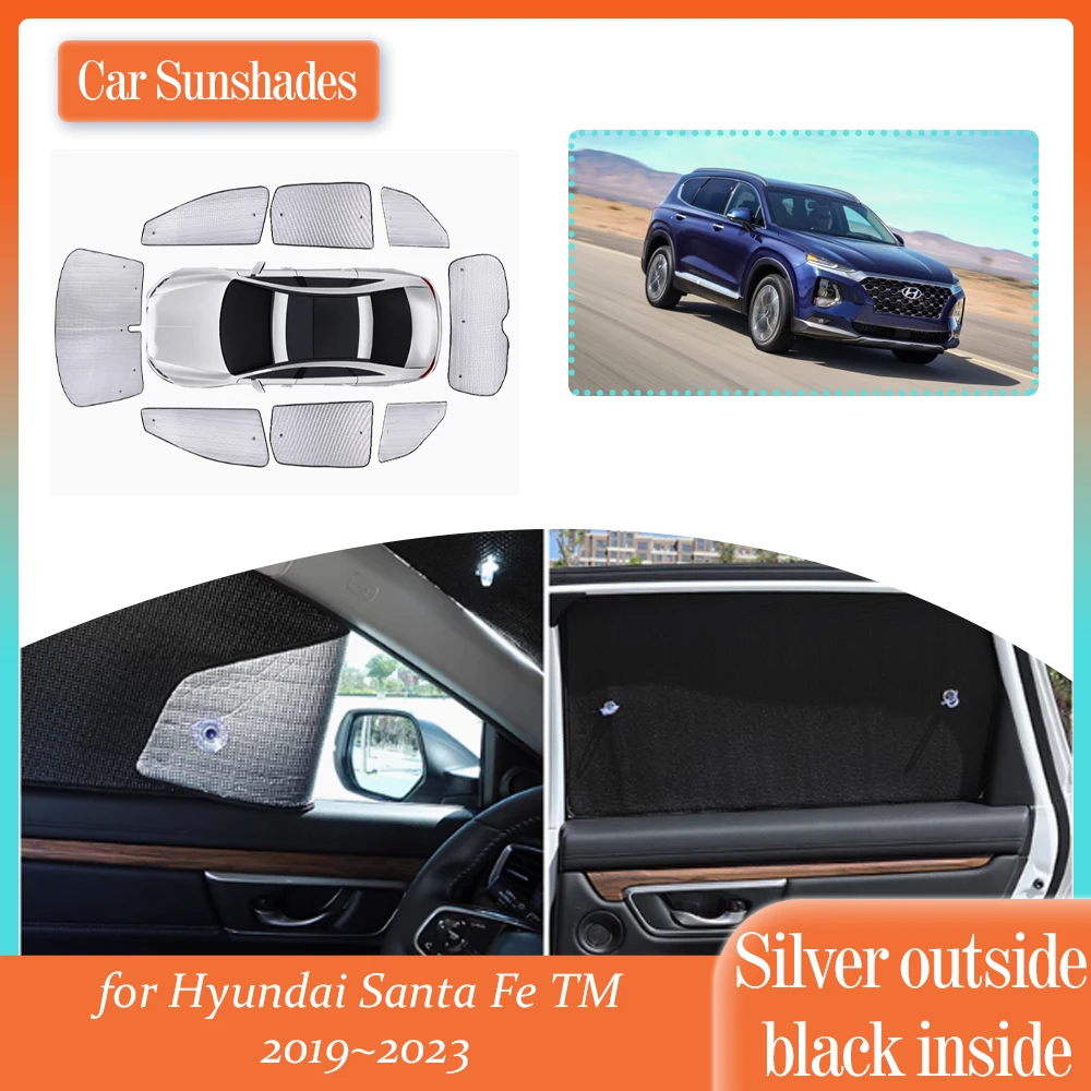 

Car SunShade for Hyundai Santa Fe TM PHEV 2019~2023 2020 Roof Windows Sun Visor Windshield Curtain Cover Sunroof Part Accessorie