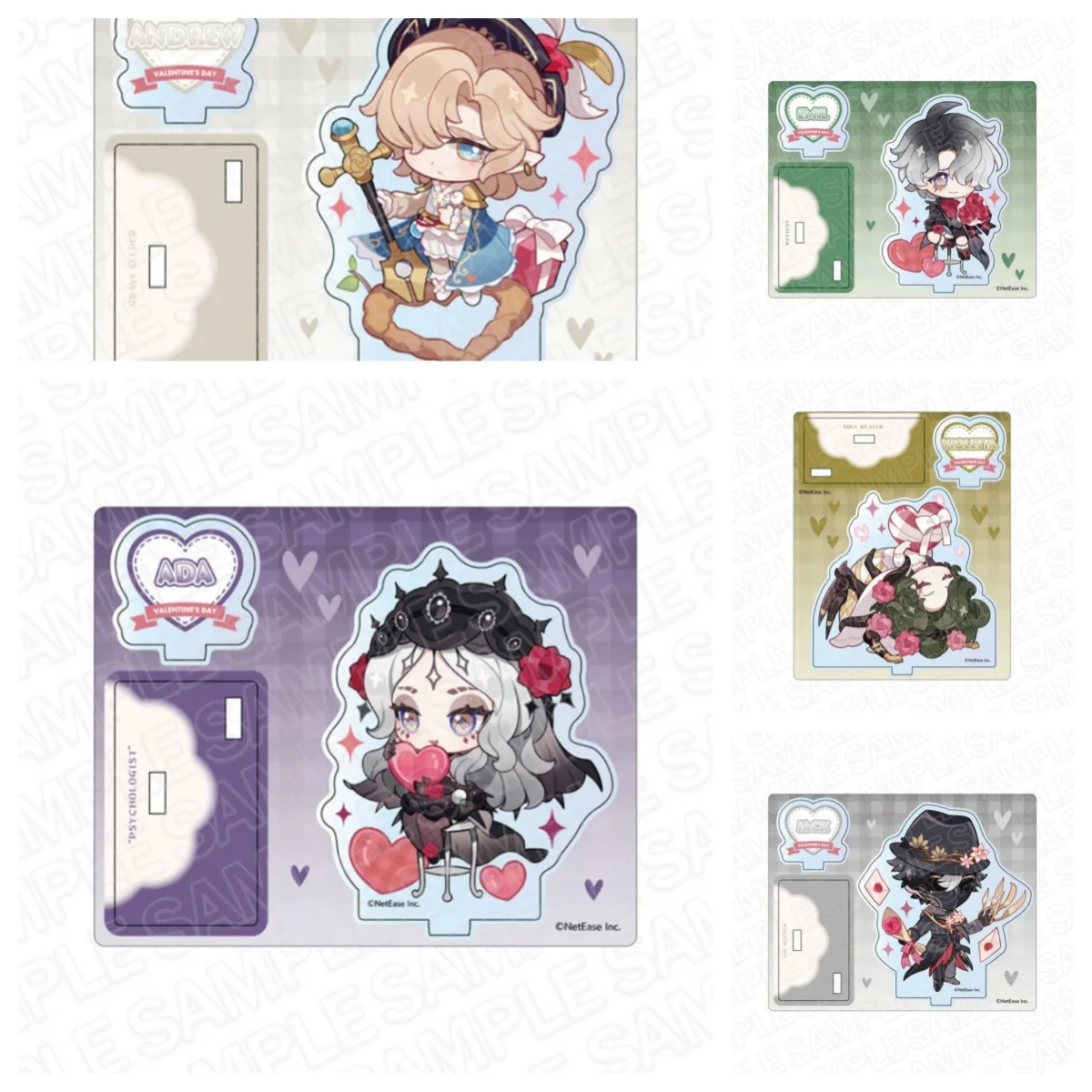 Game Anime Identity V Acrylic Stand Standing Reznik Emma Woods Helena Adams Model Plate Desk Decor Toy Doll Collectibles Gifts