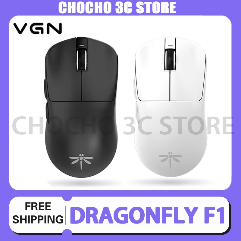 

Игровая мышь Vgn Dragonfly F1 Promax, 2,4g, беспроводная/Проводная, 55g, 26000dpi, 3395, перезаряжаемая игровая мышь Vgn 4k, мыши для настольного ПК, Win, Mac