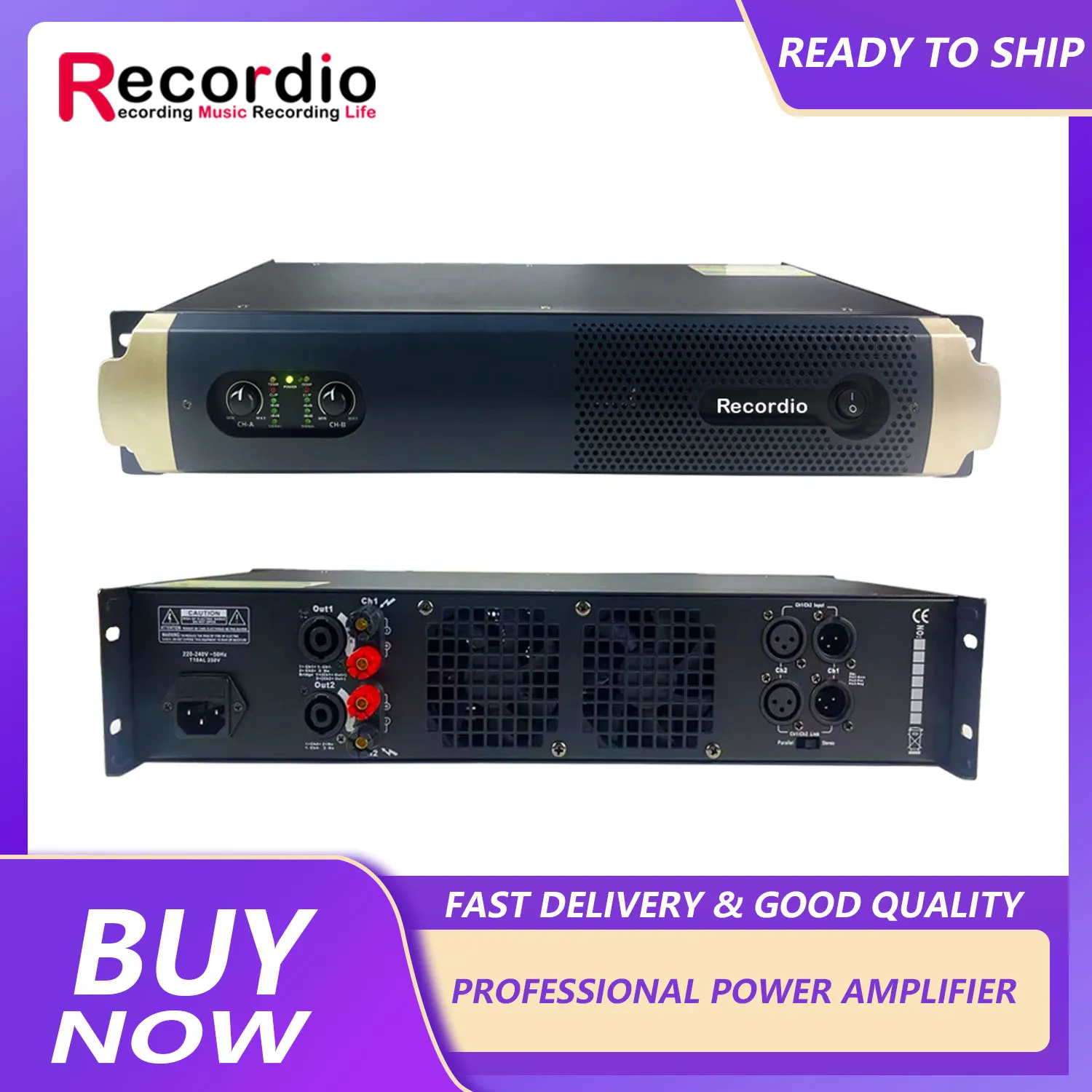 GAP-D1220 Digital Amplifier Professional 1000W 2 Channels Powerful Amplifier For KTV Stage Concern Church