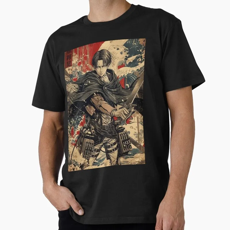 Levi Ackerman 1204 Attack on Titan Anime Gift T shirt Short Sleeve Tee Shingeki no kyojin Print Graphic Clothes US size tops
