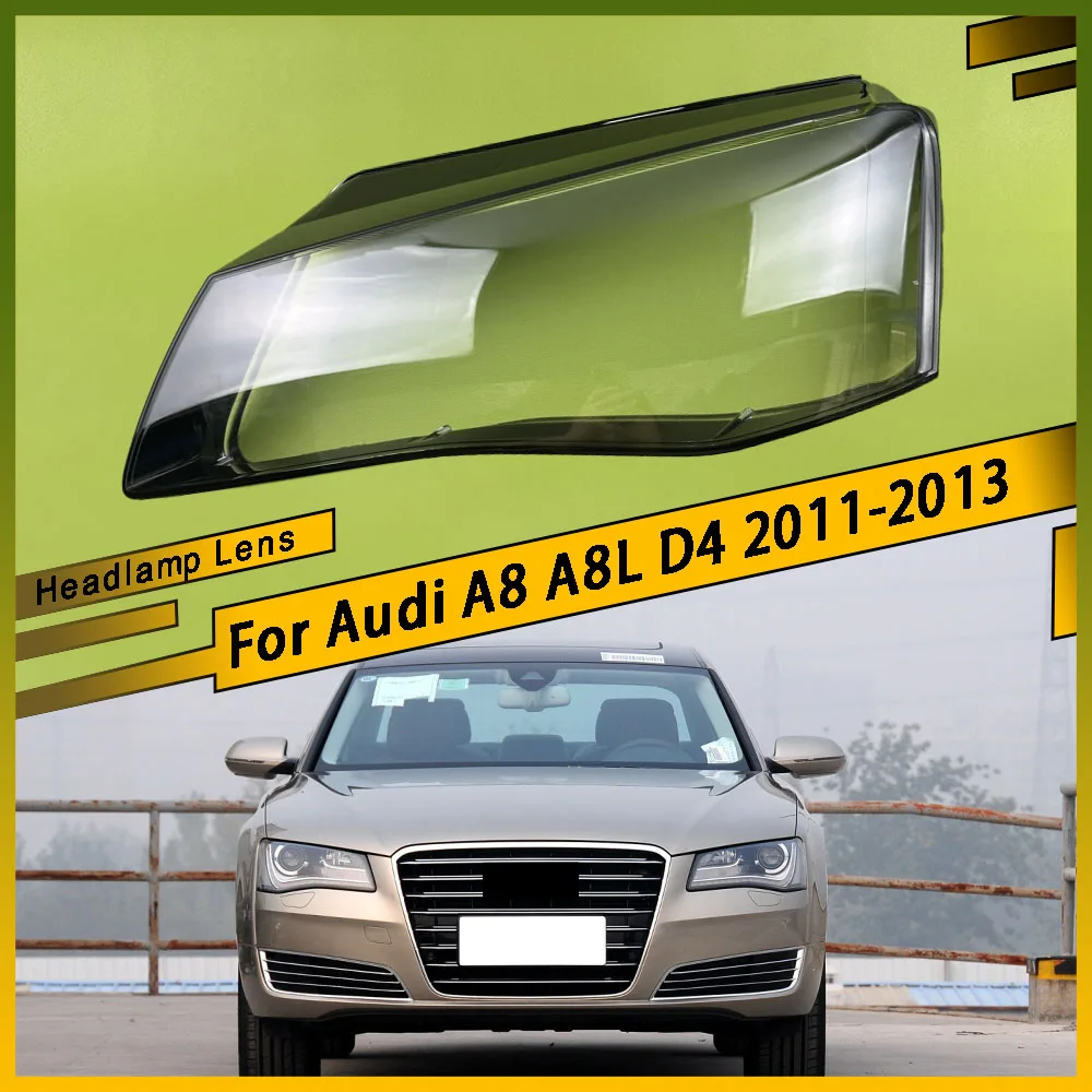 

Headlights Cover Transparent Lamp Shade Headlamp Shell Plexiglass Replace Original Lampshade For Audi A8 A8L D4 2011 2012 2013