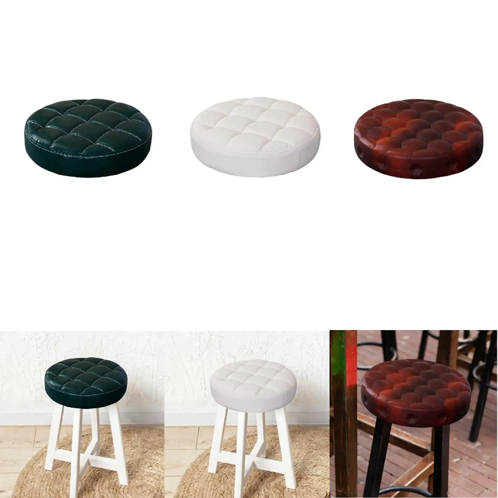 

Round Seat Cushion for Bar Stool Seat Top Barstool Accessories Heavy Duty for Cafe Bar SPA Salon Barber Shop Dining Room