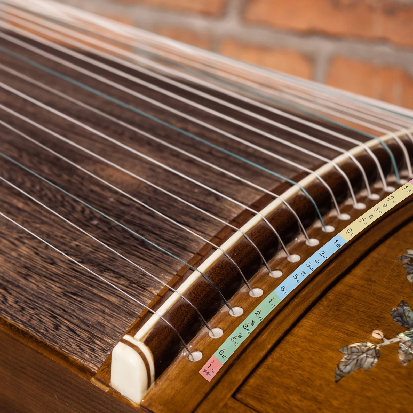 

2 Pcs Guzheng Scale Stickers Decal Musical Note Instrument Accessory No Residual Glue Small Size Practical Tool