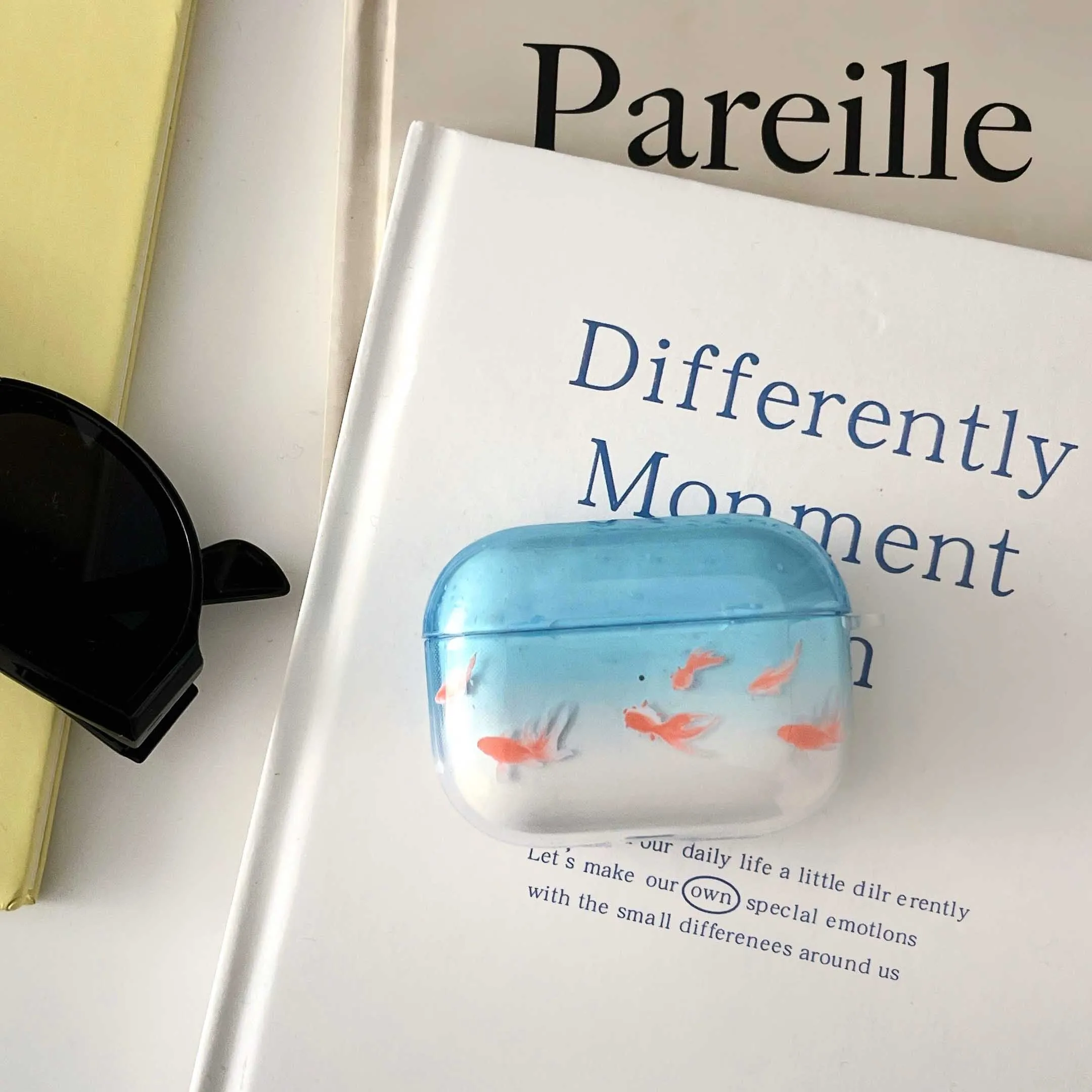 Ins carp fish cute 3D pendant earphone case for apple airpods 3 2 pro 2nd 1 wireless bluetooth charging box cover