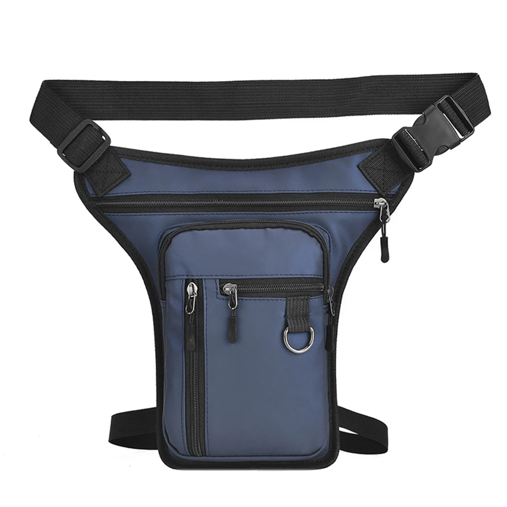 Bolsa lateral para pierna de motocicleta para hombre, bolsa con cinturón para el muslo con múltiples bolsillos, de cuero PU, para pierna y cadera, para deportes al aire libre