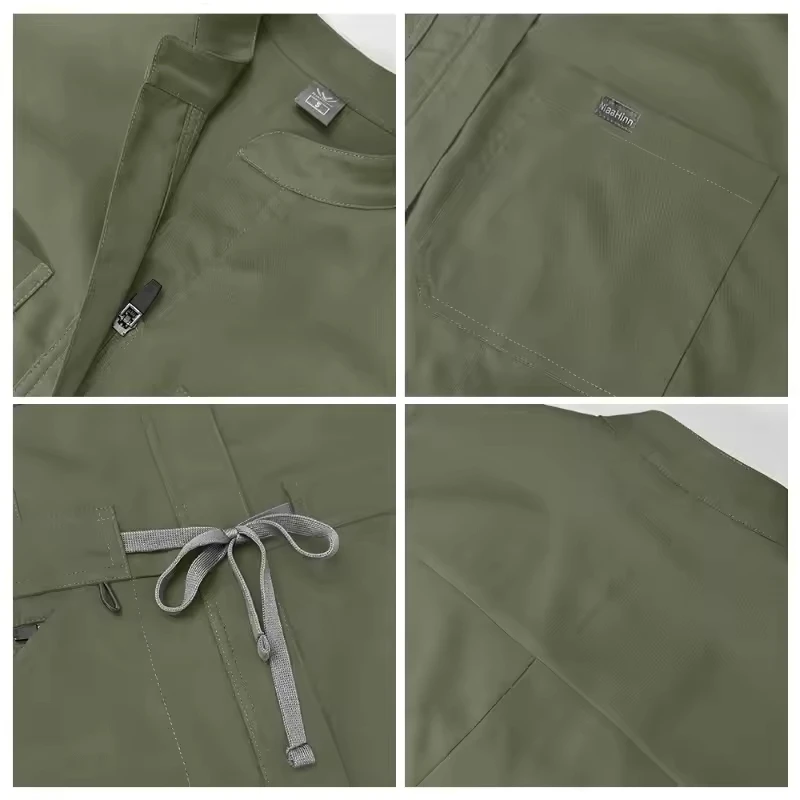 Groothandel medische kleding scrub uniform vrouwen korte mouwen scrubs jumpsuit medische ziekenhuis kleding scrub uniformen met zak