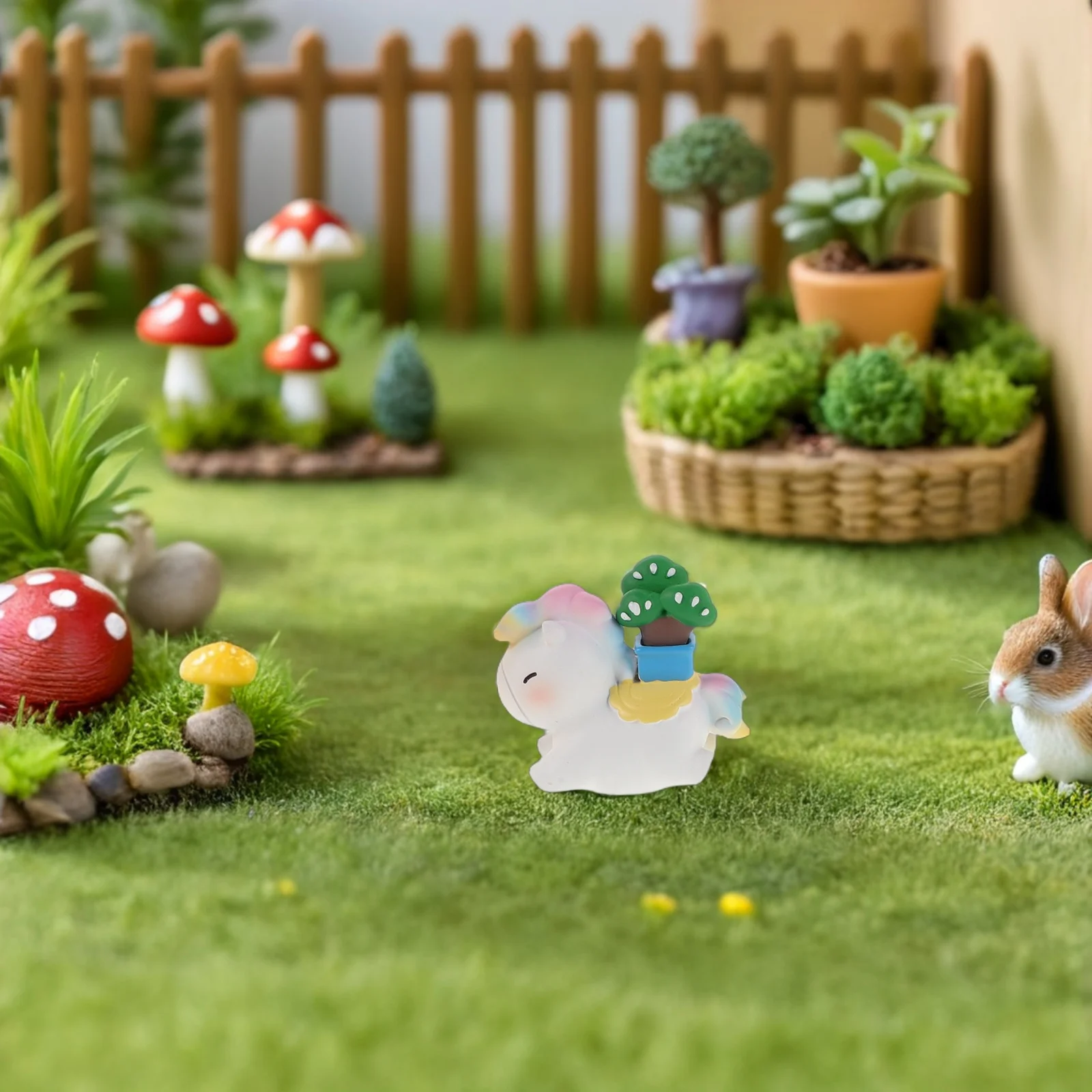 

4Pcs Resin Horse Sculptures Miniature Micro Landscape Desktop Ornaments Office Home Festival Horse Year Decorative Collection