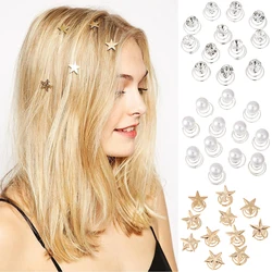 Molans-accesorios para el cabello de estrella dorada, horquillas en espiral, pinzas para el pelo de estrellas de boda, tocados nupciales, accesorios de rastas Loc, 12 piezas