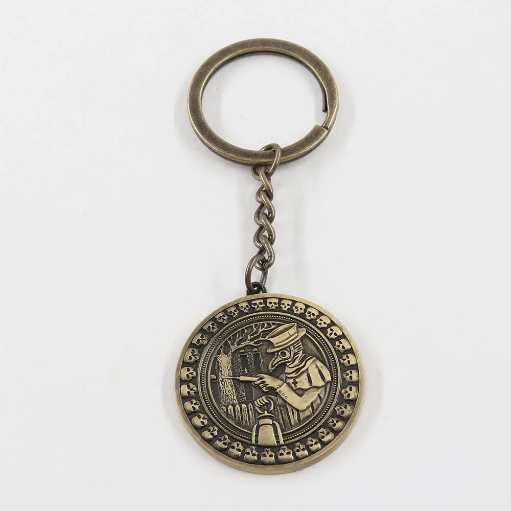 Retro Plague Doctor Keychain Classic Medieval Legends Medical  Periphery Enamel Pendant Collection Jewelry for Student Teacher