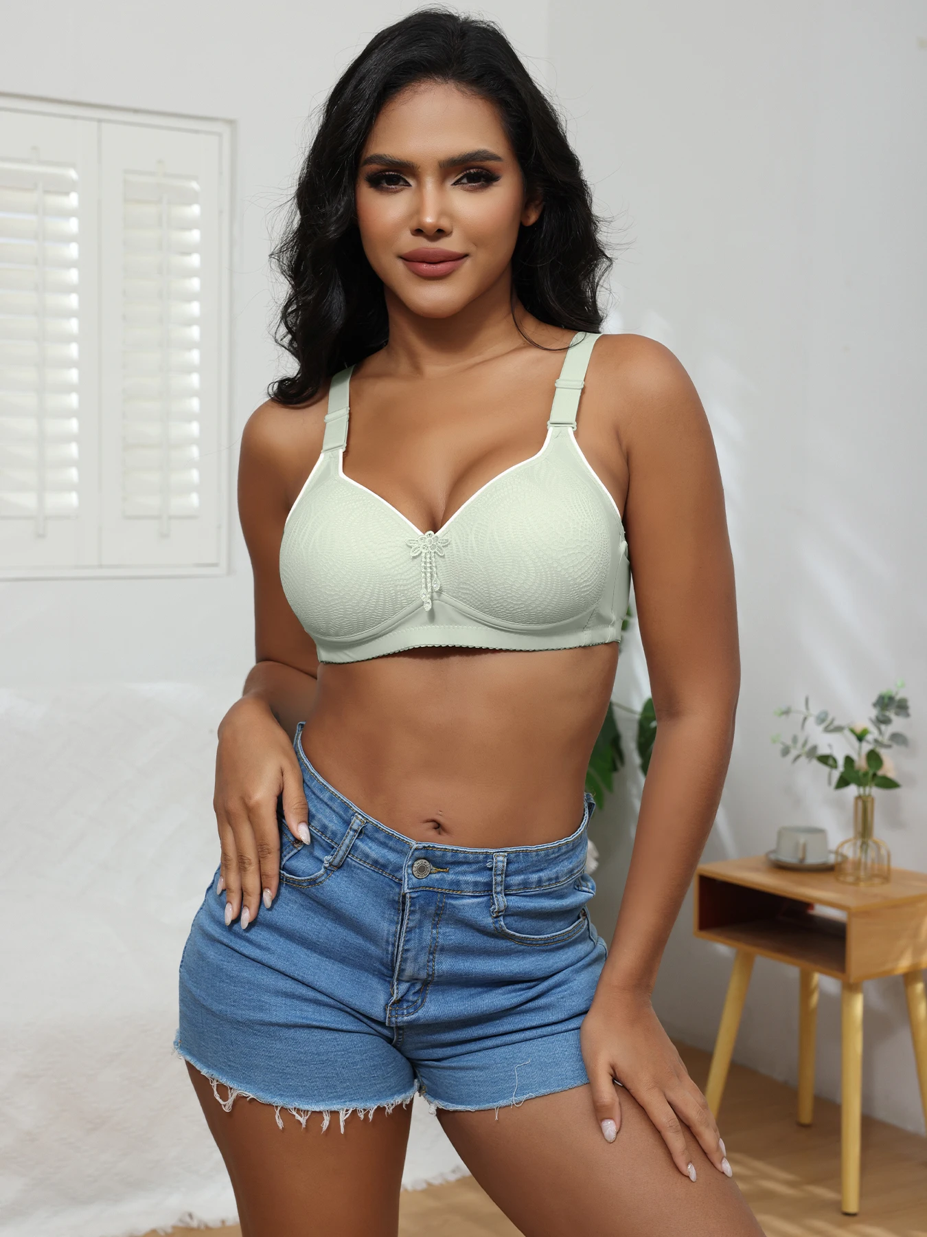 Регулируемый спортивный бюстгальтер без косточек с принтом пуш-ап удобные и дышащие узоры для активного образа @ T35