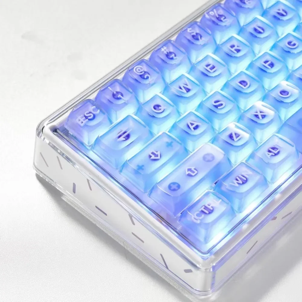 Crystal Theme Keycap Set 99key PC Custom Transparent  Keyboard Cap SA Profile Game Key Cap for Mechanical Keyboard Accessories