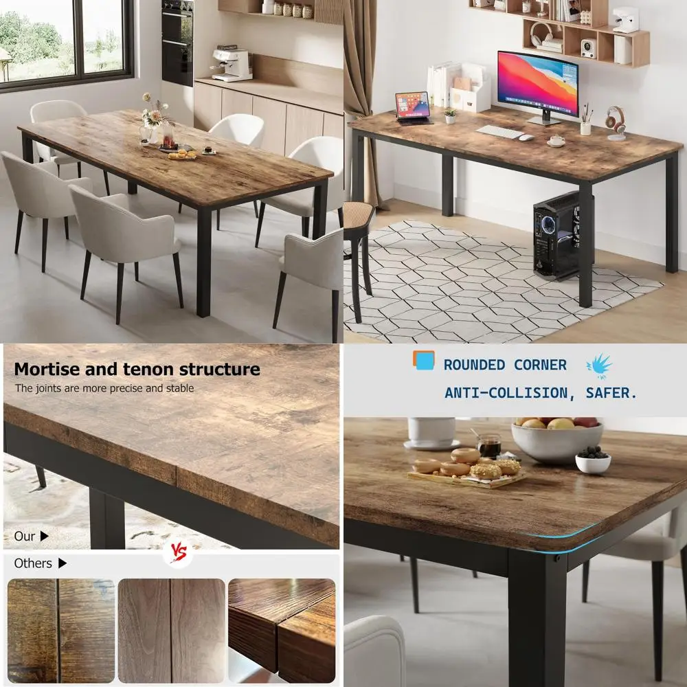 Elegant 6-Seat Wood…