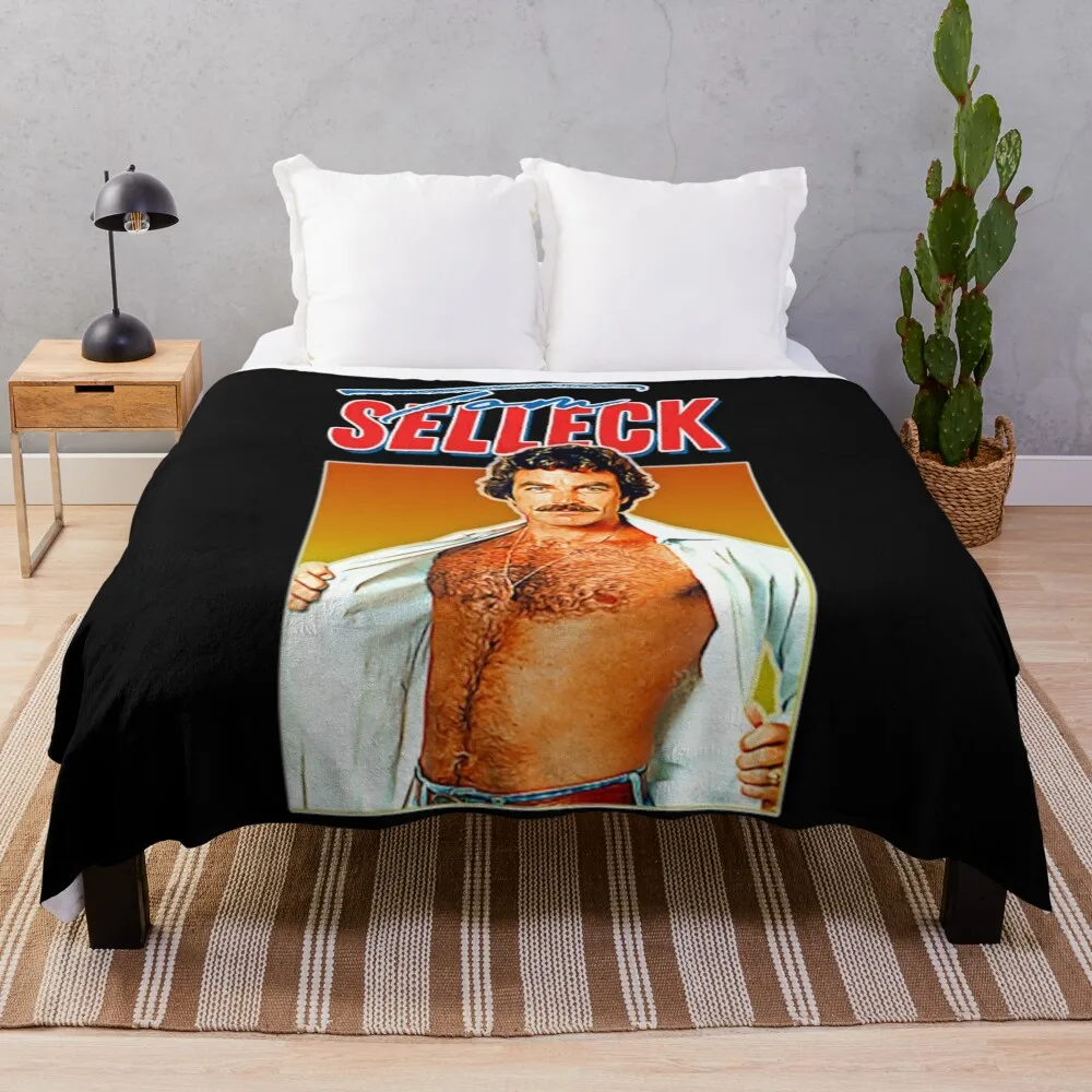 Tom Selleck Throw Blanket Loose Winter beds valentine gift ideas Furrys Blankets