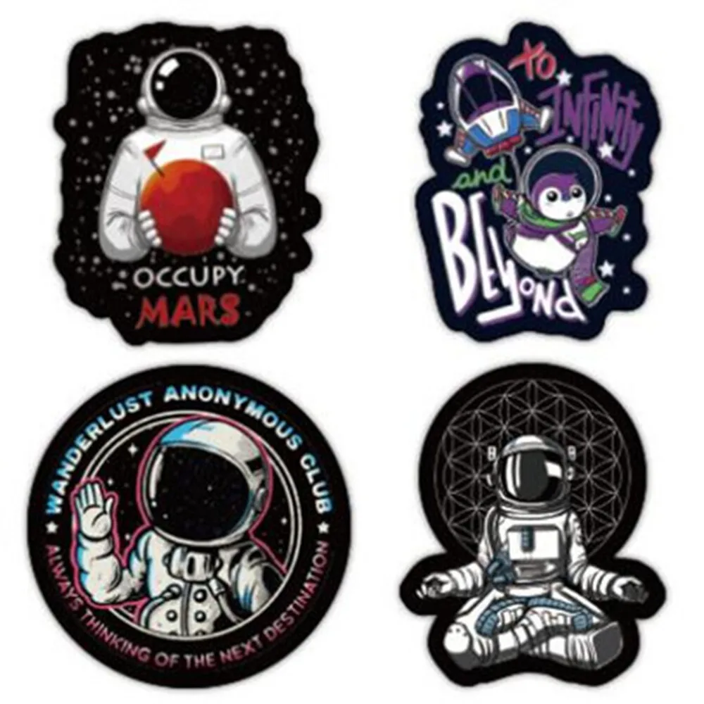 50PCS Creative Space Exploration Astronaut American Drama Cartoon Graffiti Car Luggage Laptop Guitar Waterproof Sticker