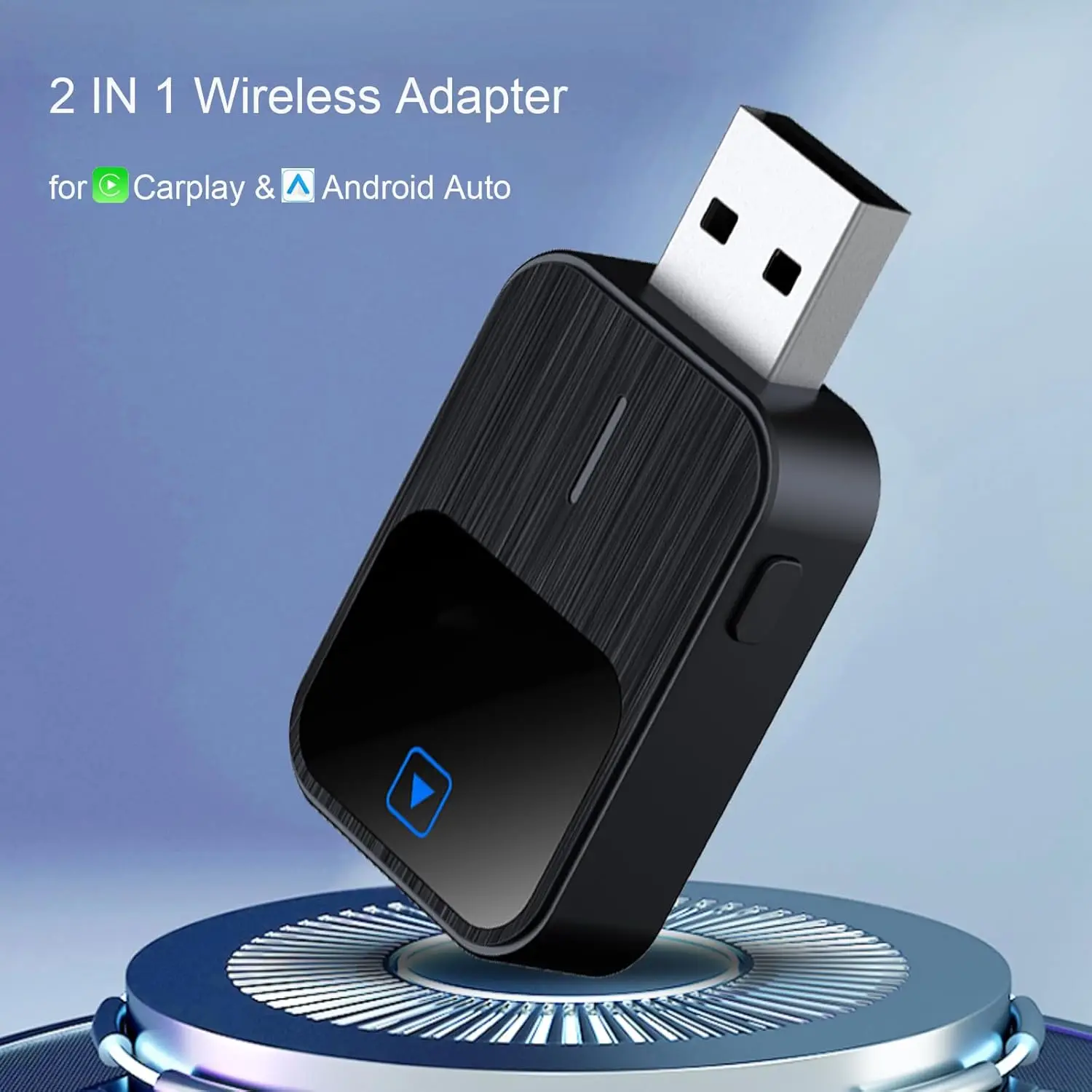 

2 in 1 Wireless CarPlay Android Auto Wireless Adapter Smart Box Plug And Play WiFi Fast Connect for iPhone iOS 12+/ Android 11+
