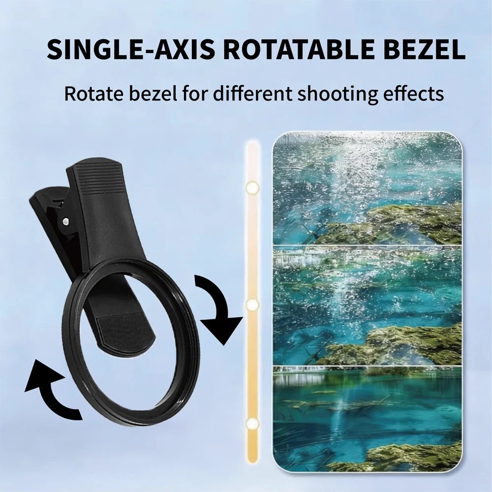 Clip de lente de cámara de teléfono móvil de 52mm, rosca Universal de aleación de aluminio para todos los teléfonos inteligentes, adaptador de lente UV CPL ND, montaje de anillo de filtro