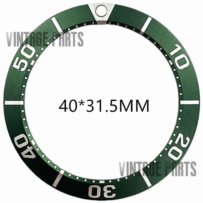 40*31.5Mm aluminum ocean flat bezel insert fit for seiko watch