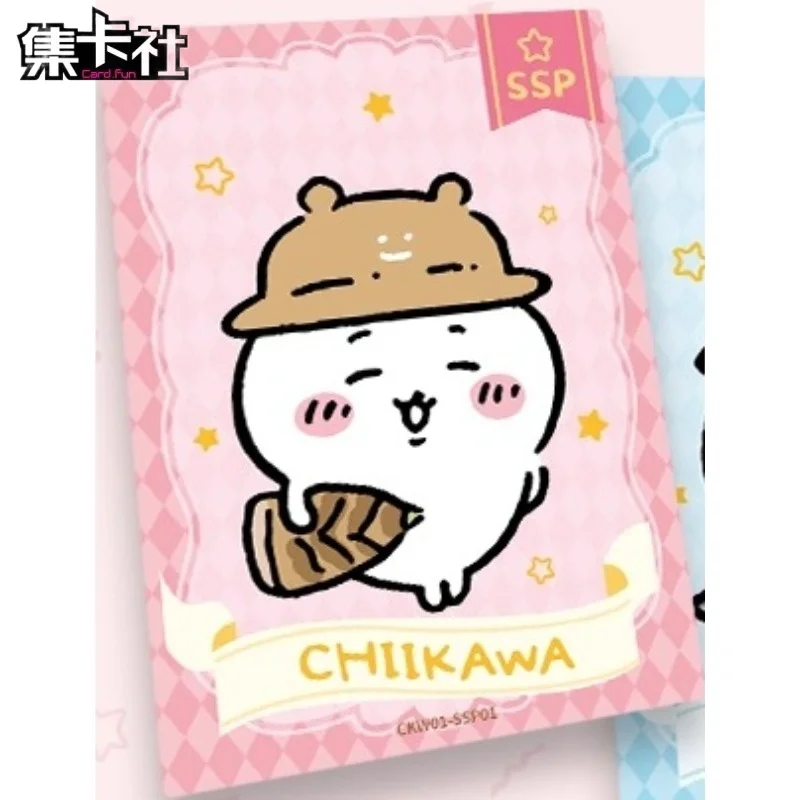 مجموعة البطاقات كلوب تشيكاوا بطاقات قابلة للجمع ملحقات الرسوم المتحركة الأصلية اللطيفة شياو با أوساجي العلامة التجارية الجديدة غير مفتوحة