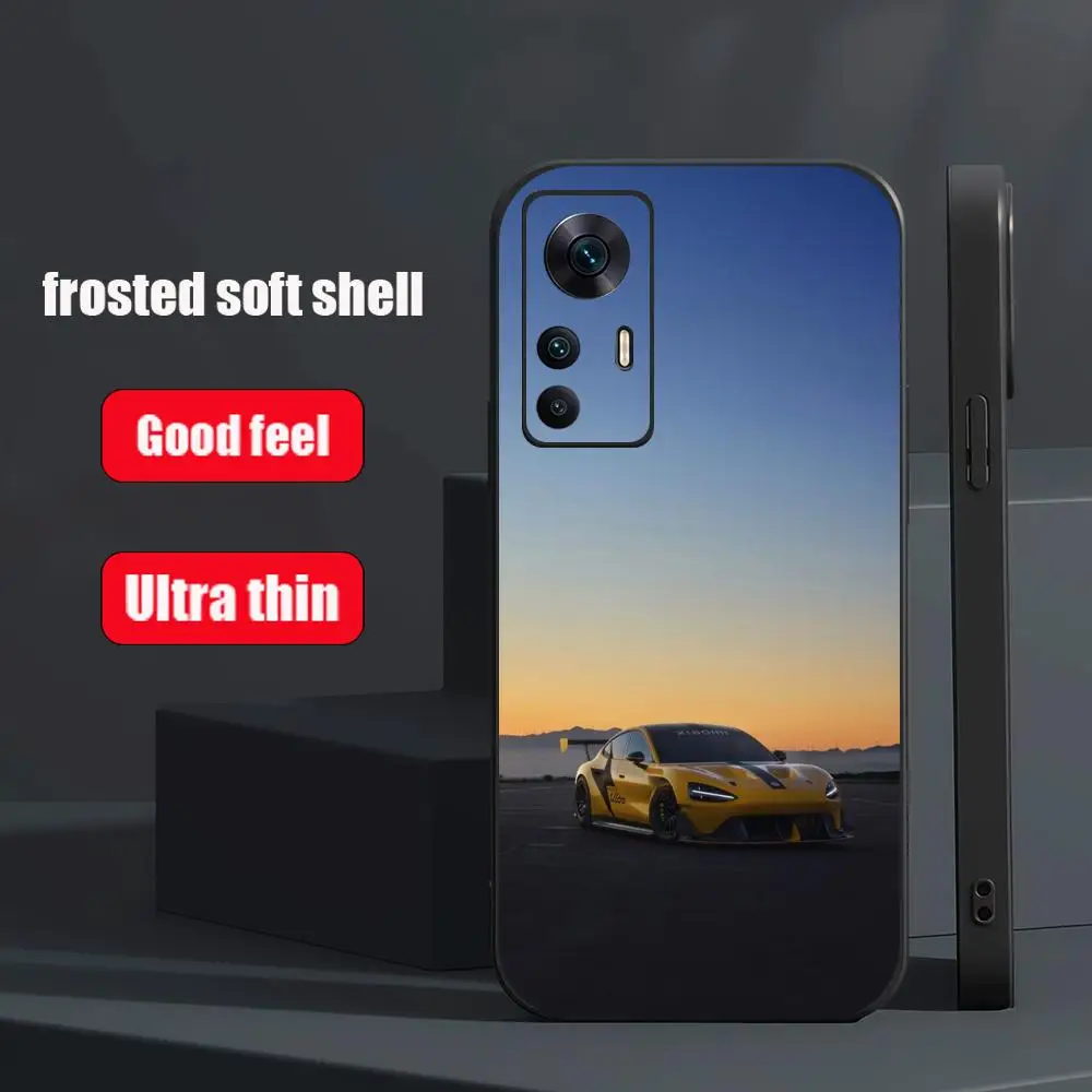 حافظة هاتف Supcar X-Xiaomi Su7 Ultra لهاتف Xiaomi Redmi Note 15 14T 13Lite 12S 5g 4g Pro Plus حافظة ناعمة سوداء حماية كاملة