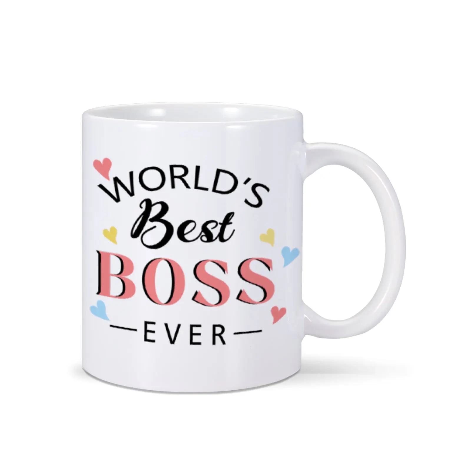 Funny World Best Ever Coffee Mug 11oz Ceramic Coffee Mugs Office Water Tea Cup Thank You Gifts for My Boss Team Manager Director