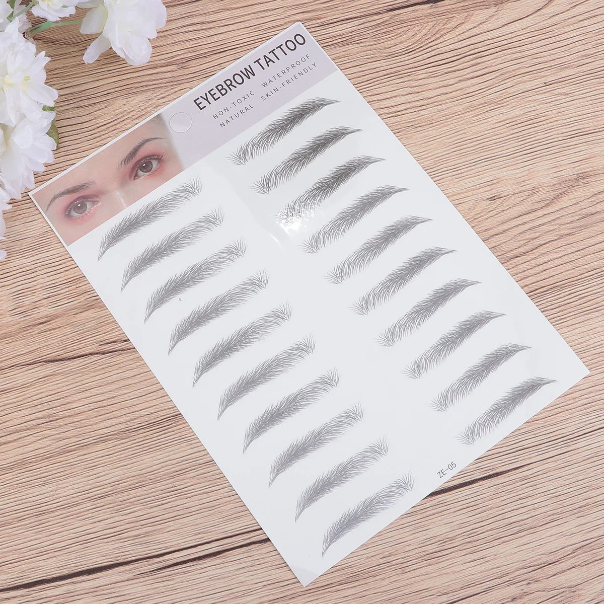 2 قطعة ملصقات الحاجب تطبيق جهد نسيج واقعي يناسب جميع أشكال الوجه إزالة دون بقايا أفضل للرقيقة أو #4