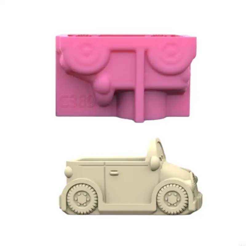 

L21E Motorcar Gypsum Silicone Mold Diy Succulents Concrete Flower Pot Vase Plaster Cement Mold Clay Mold Holder Mold