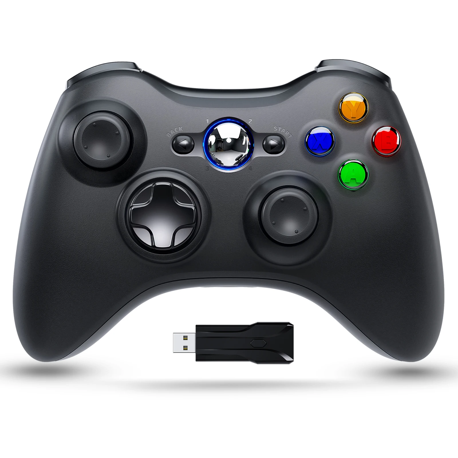 Wireless For Xbox 360 Controller Xbox 360 Slim/Elite/Winodow/PC Video Game Gamepad 6axis Joystick Dual Vibration 2.4G Gaming